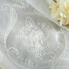 Broderie Coton Filet Rideaux Lambrequins Tulle Voile Fenêtre Panneaux Baroque