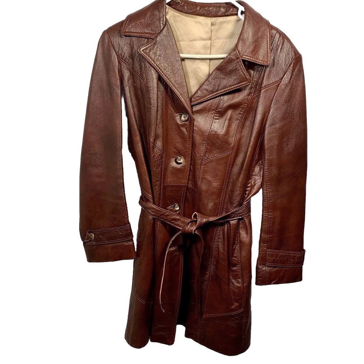 VTG 70's Oxblood Leather Jacket Kirk's Suede Life Women Sz S