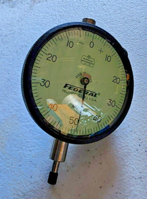 Vintage Federal D8I Dial Indicator Gage .001'' Graduation Full Jeweled