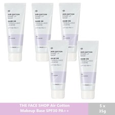 5 x THE FACE SHOP Air Cotton Makeup Base 35g/1.23 oz. SPF30 PA   2 Lavender 