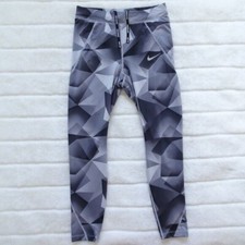Nike Speed Women's Tight Fit 7/8 Length Running Tight S Dri-Fit Geometric Print