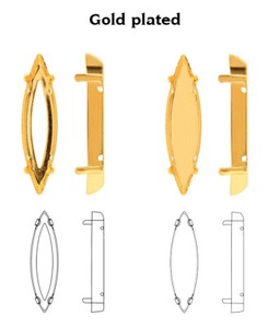 Authentic Superior PRIMERO Fancy Stones Settings Fits to 4200 Navette Crystal * All Sizes