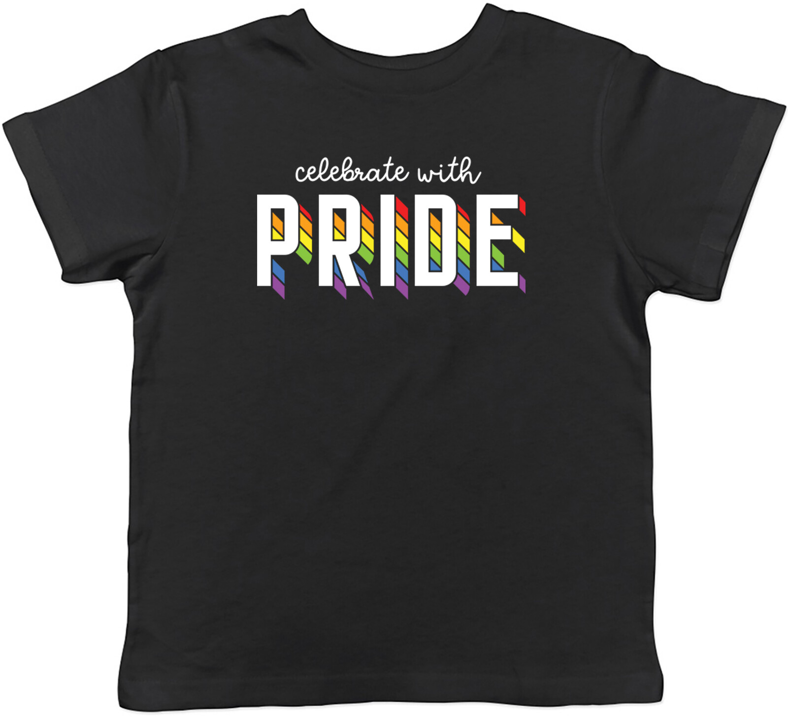 Celebrate with Pride Kids TShirt Rainbow Month LGBTQ+ Gay Childrens