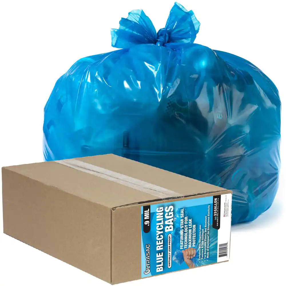 33 Recycling Blue Trash Bags (50-Count) - Main Image