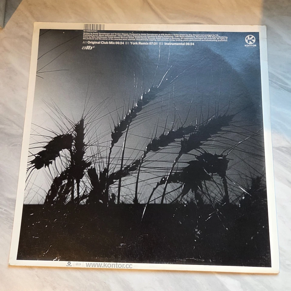 ATB ft York - The Fields Of Love 12" Vinyl Record - RARE FIND CLASSIC TRANCE - Image 3 of 4