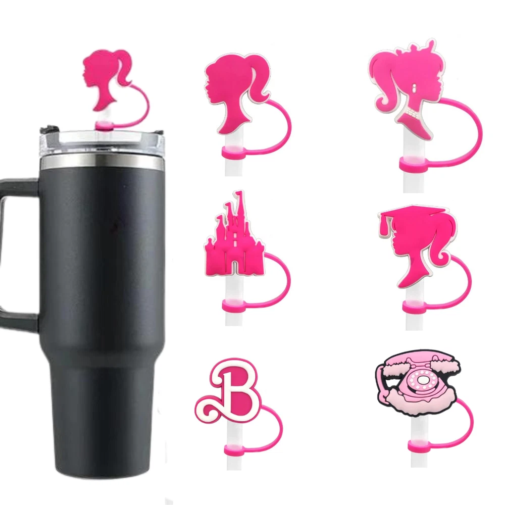 Colorful Tumbler Straw Caps - Bear Flower Rainbow Cloud Cowboy Hat Animals Barbie Designs