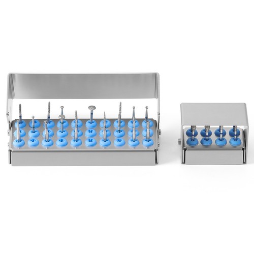 Dental FG RA CA Bur Holder Sterilizer Block Disinfection Box 8/10/16/30Holes - Picture 3 of 47