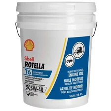 ✅(1) 5-Gallon Pail 5W-40 Shell Rotella T6 Full Synthetic Diesel Engine Oil
