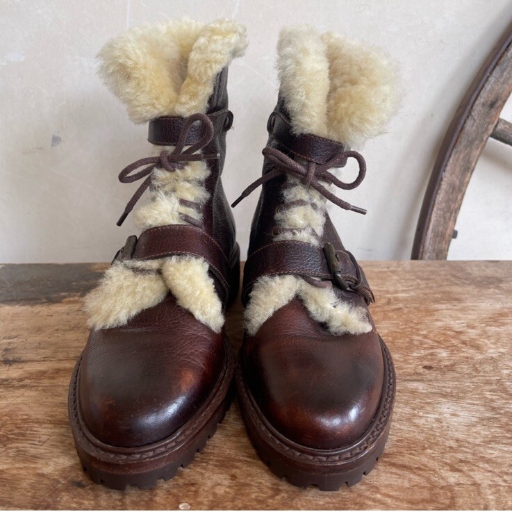 RALPH LAUREN POLO SPORTSMAN Leather Lace-Up Ankle Boots