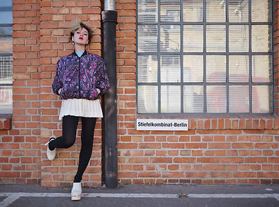 Jacke Windjacke Bomberjacke bruns jacket blouson 90's TRUE VINTAGE