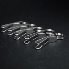Titanium Mini Edc Gear Pocket Suspension Clip Hanger Tool Key Ring Keychain