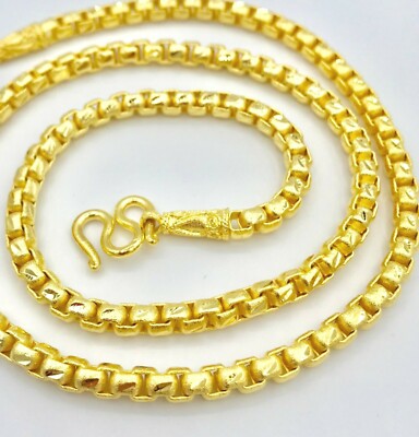 Chain Gold Necklace 22K 23K 24K THAI BAHT GOLD GP 26 inch 46 Grams Jewelry  MM - Main Image
