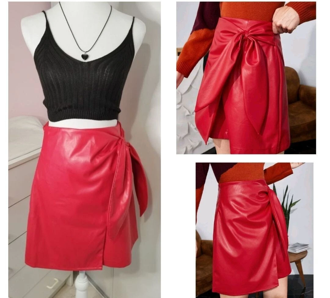 Jupe Occasion Parfaite Jupe Crayon En Laine Rouge Laura Ashley Taille 8 - Occasion En Parfait état, Pour Le Travail Aldous Huxley