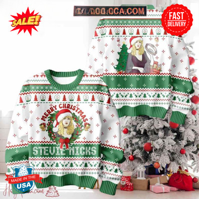 Stevie Nicks Country Gypsy Merry Chirstmas Gifts 2024 Xmas Ugly Sweater