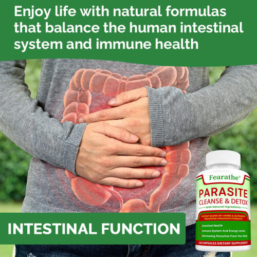 PARASITE DETOX BODY CLEANSE Complex Anti- PARASITE Support Cleanse Capsules - Picture 10 of 13
