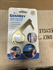 Germ Key Chain Solid Brass Antimicrobial Hand Tool Contactless Door Opener -New-