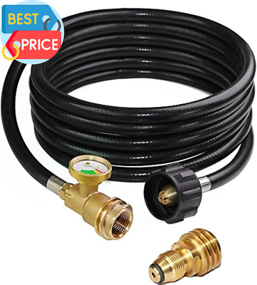 #ad 12 Feet Propane Hose with GaugeInclude Tank Adapter Converts POL 100 Lb LP Tank $54.01