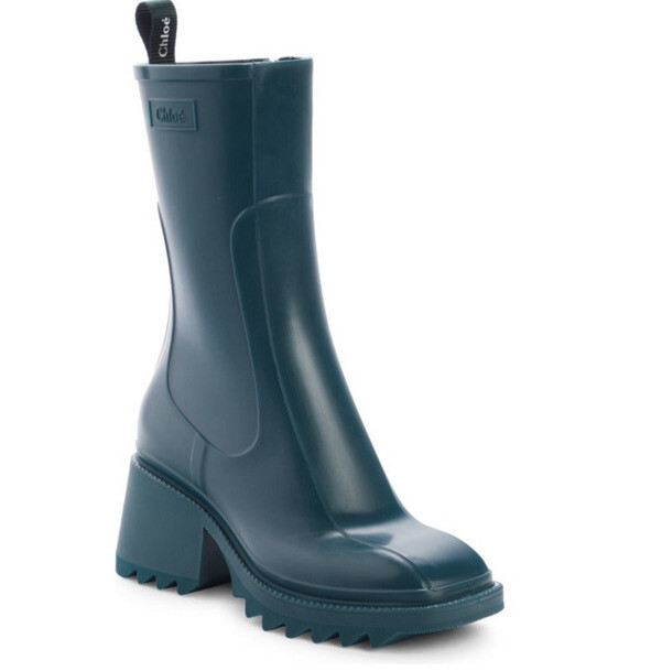 Chloe Betty Rain Boot Dark Emerald Size 39/9 | eBay