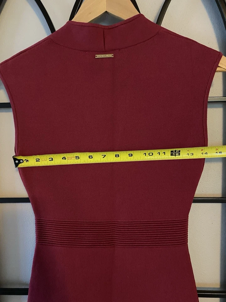 Nuevo con etiquetas Vestido Michael Kors XS ceñido al cuerpo MIDI morera $175 Foto 4 de 4