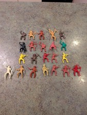 Vintage Plastic Playset Variety COWBOYS  INDIANS Rider Lot AS IS