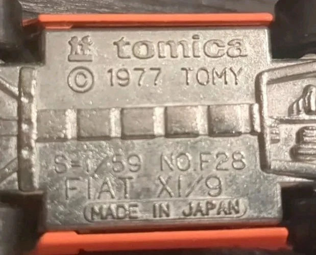 Tomica Caja Azul NºF28 Fiat X1/9 De Colección Difícil Stock Muerto - Naranja - 1977 Foto 3 de 4