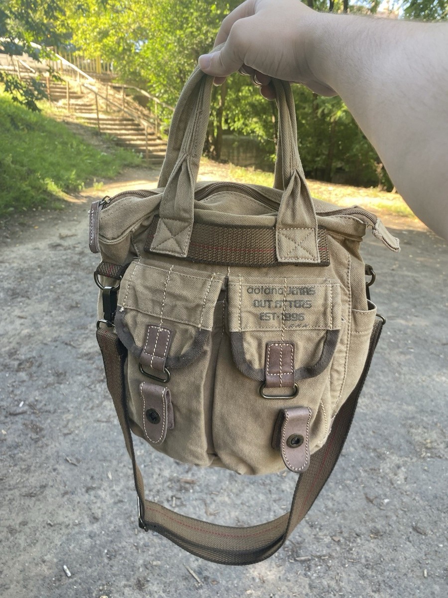 Vintage Diesel Style Y2K Faded Khaki Sling Bag | eBay