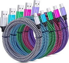 C Charger Cable Fast Charging 5Pack 6Ft Type USB C Cords Phone Charger for Andro