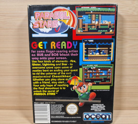 Sistema de entretenimiento Parasol Stars: Rainbow Island II NES Nintendo en caja