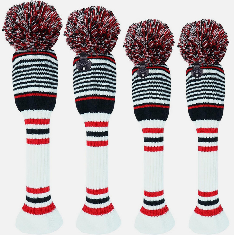 Club Head Covers For Woods And Driver Fairway Hybrids Knit S