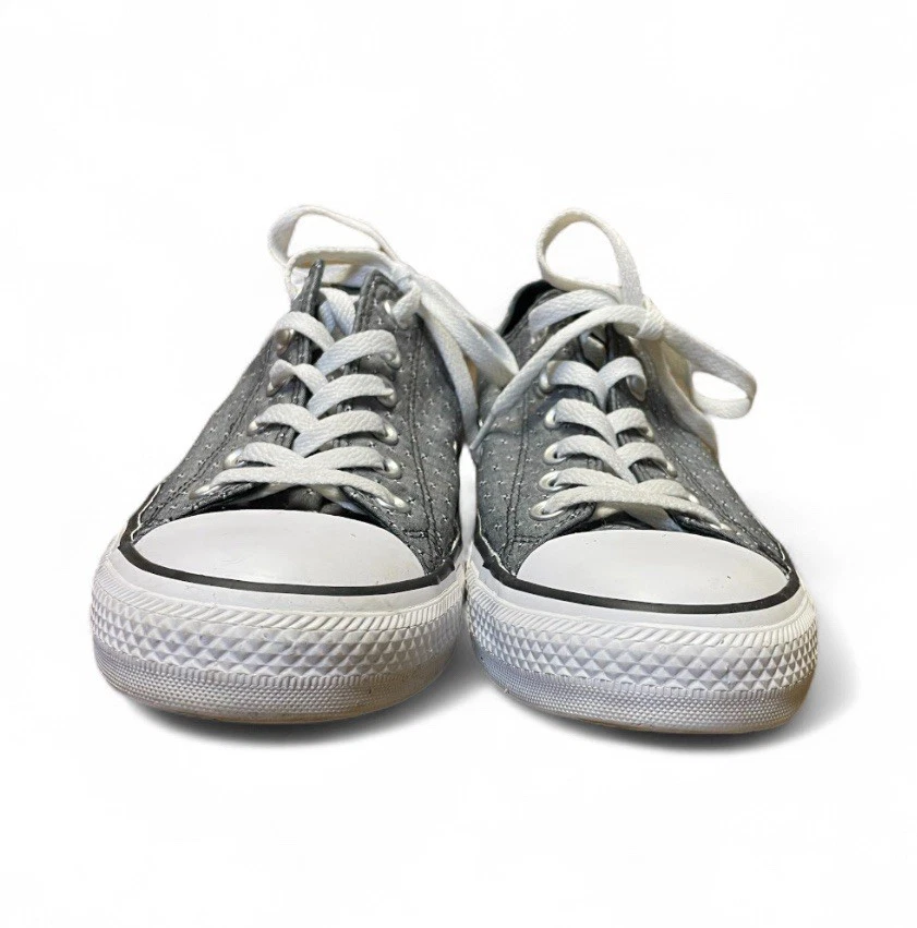 Converse All Star Chuck Taylor Women's Size 10 Shoes Gray White Low Top Sneakers - Image 3 of 4