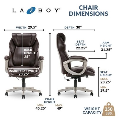 La-Z-Boy Westley Big & Tall Executive Office Chair, Active Lumbar