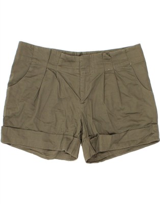 Mossimo Damen Hotpants US 4 Small W27 Khaki Baumwolle AM03