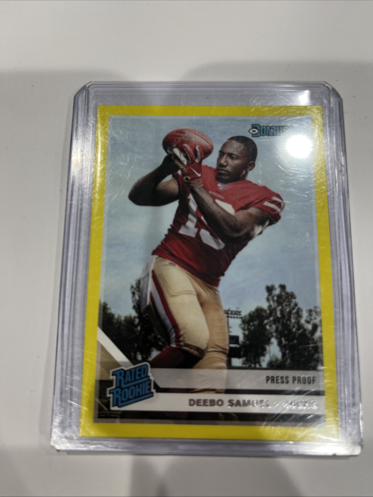 2019 Panini Donruss - Rated Rookie Deebo Samuel #317 Press Proof Yellow (RC)
