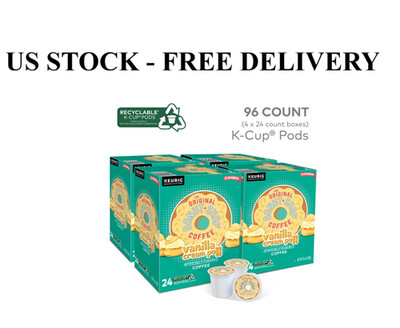 Vanilla Cream Puff Coffee, Keurig Single Serve K-Cup Pods, Medium Roast, 96 Coun