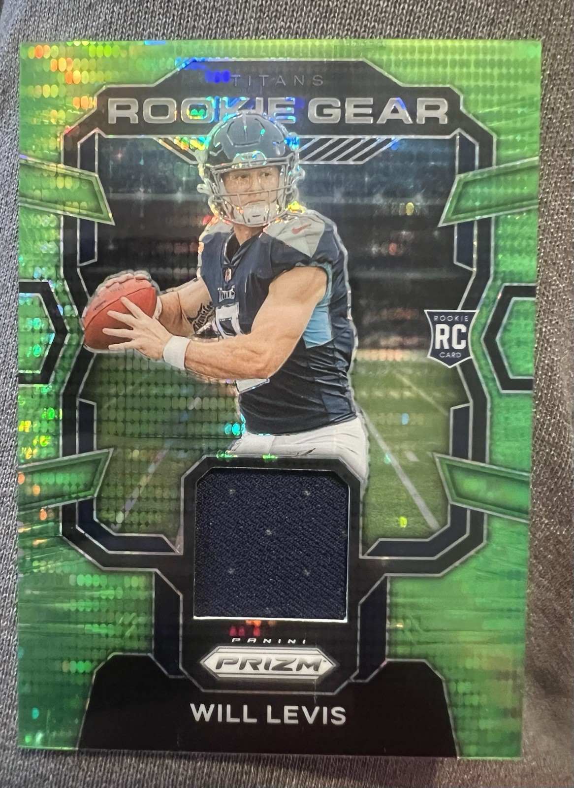2023 Panini Prizm - Rookie Gear Will Levis #RG-WL Green Pulsar Prizm