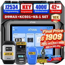 XTOOL D9MAX KC501 KS-1 IMMO Key Programming J2534 Programming Diagnostic Scanner