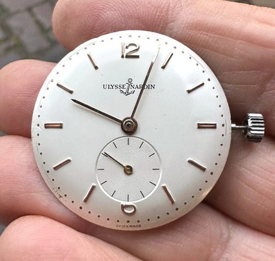 Ulysse Nardin Uhrwerk Cal.FHF262 + Zifferblatt, komplett und funktionsfähig, 50er Jahre