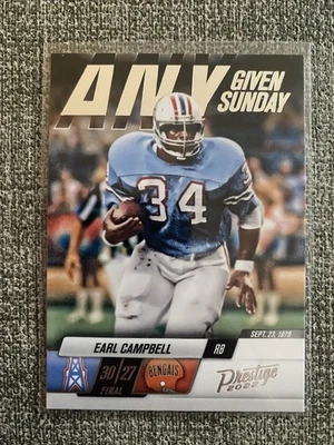 Earl Campbell - 2022 Panini Prestige Football - Any Given Sunday NFL - Bild 1 von 2