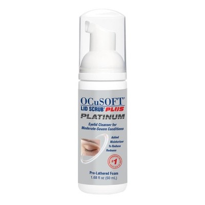 OCuSOFT Lid Scrub PLUS Platinum Extra Strength Foaming Eyelid Cleanser - Leave-O