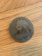 Queen Victoria One Penny Coin 1901