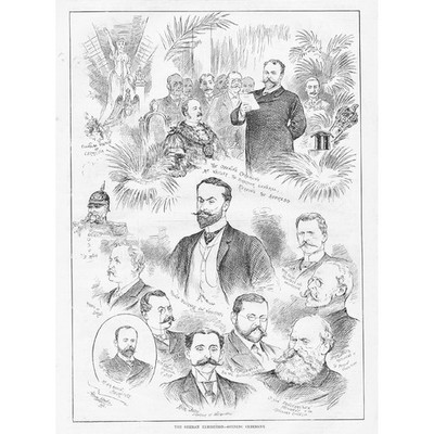 Die Deutsche Ausstellung - Eröffnungsfeier - Antikdruck 1891