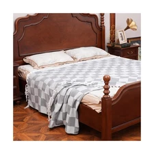 Breathable Bedspread Woven Blanket Extra Large Lightweight Soft Coo... Fast Ship