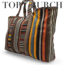 TORY BURCH Tote Bag Multicolor Canvas Large Capacity