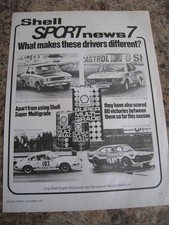 ACEITE DE MOTOR SHELL SPORT NEWS 7 SUPER MULTIGRADO 1973 ANUNCIO ARCHIVO A4 53