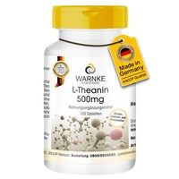 L-Theanin 500 Mg - 100 Tabletten, Hochdosiert - 100 % Vegan | Warnke Vitalstoffe