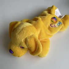 Lisa Frank 17  Casey Yellow Puppy Dog Bean Bag Plush Vintage