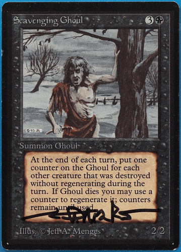 Scavenging Ghoul Beta NM Black Uncommon SIGNED MAGIC CARD (ID# 504656) ABUGames - Picture 1 of 2