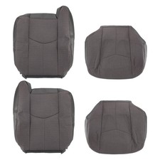 AUTOKAY Front  Top Cloth Seat Covers - Gray for GMC Sierra 2003-2007, 2 Pcs ...