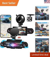 Advanced 360-Degree Dash Camera with App Control  G-Sensor for Ultimate Safety