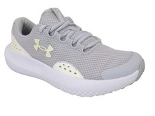 UA Surge 4 Girls' Running Shoes - Size 7Y Grey NEW